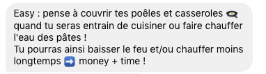 baisser feu couvrir casseroles poêles